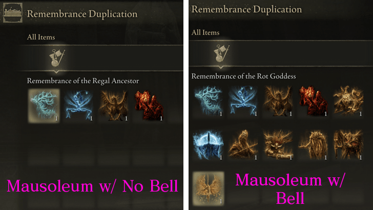 Elden Ring - Mausoleum Bell Duplication