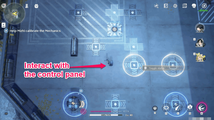 Wuthering Waves - Interact with the Control Panel