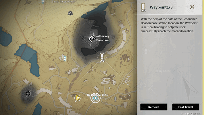 Wuthering Waves - Portable Waypoint Map Placement