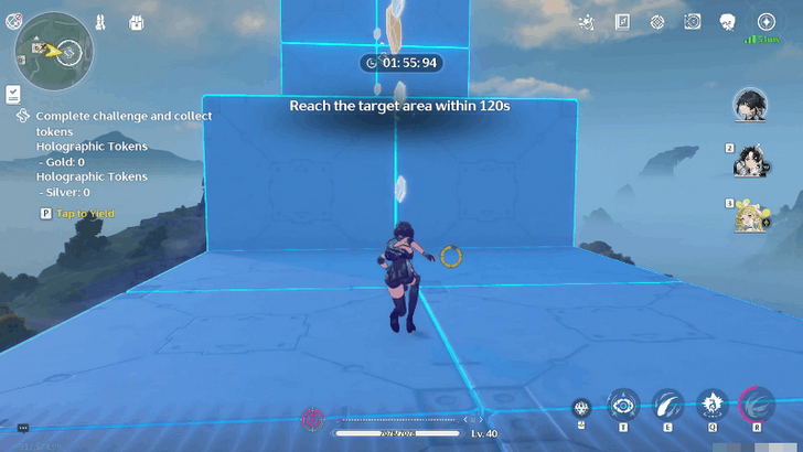 Wuthering Waves - Collect Holographic Tokens and Reach the Target Area