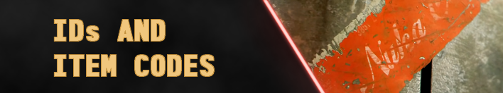 Fallout New Vegas - IDs and Item Codes