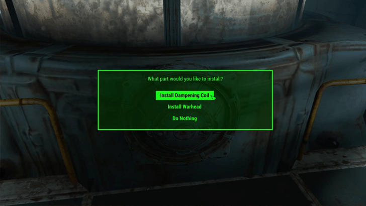 Fallout 4 - Install the Dampening Coil and Warhead
