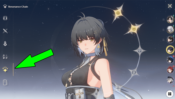 Wuthering Waves - Resonance Chain Menu