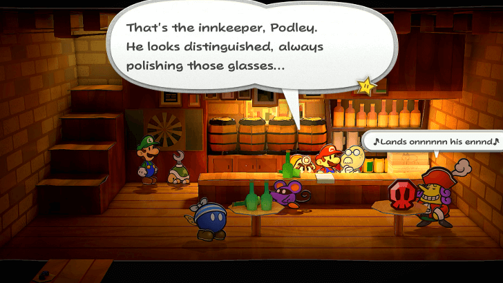 Paper Mario Thousand Year Door - Podley at the Bar