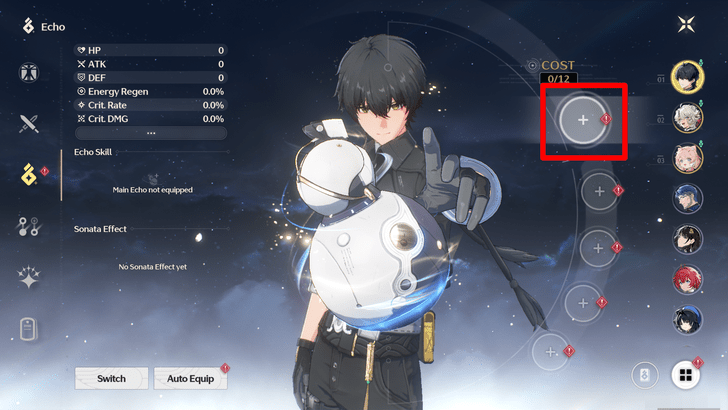 Wuthering Waves - Silver-Haired Echo Trainer I - Equip an Echo