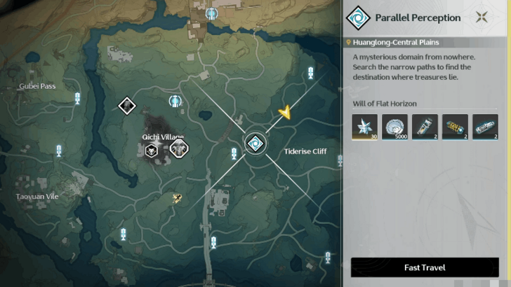 Wuthering Waves - Parallel Perception Map Location