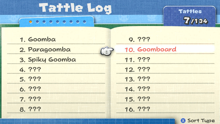 Paper Mario TTYD Switch Remake - Tattle Log