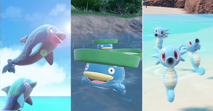 Pokemon SV The Indigo Disk DLC - Water Mass Outbreak Event Raid Top Banner