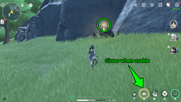 Wuthering Waves - Press Utility Key to Lift Object