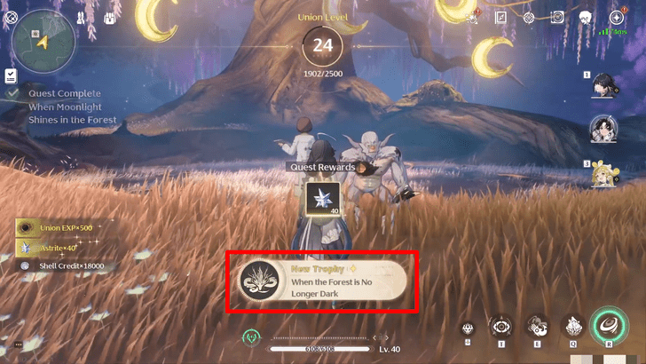 Wuthering Waves - When Moonlight Shines in the Forest - Unlocks When the Forest is No Longer Dark Trophy