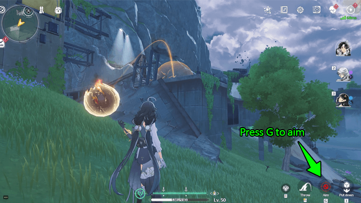 Wuthering Waves - Aim Throwable Objects