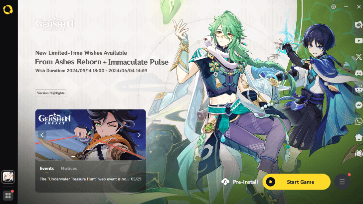 Genshin - HoYoPlay - Select a game and play