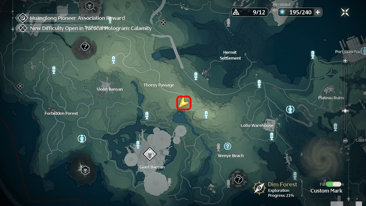 Wuthering Waves - Dim Forest Data Chip Locations - Near Thorny Passage Map Location