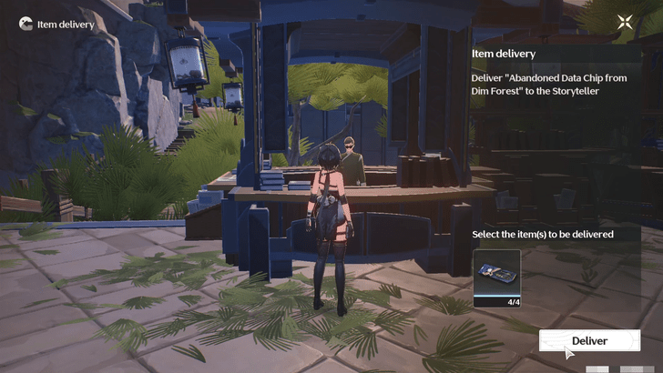 Wuthering Waves - Tales of the Past and Present Dim Forest - Deliver Data Chips to the Storyteller