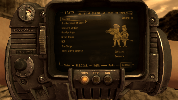 Fallout New Vegas - Faction Stats