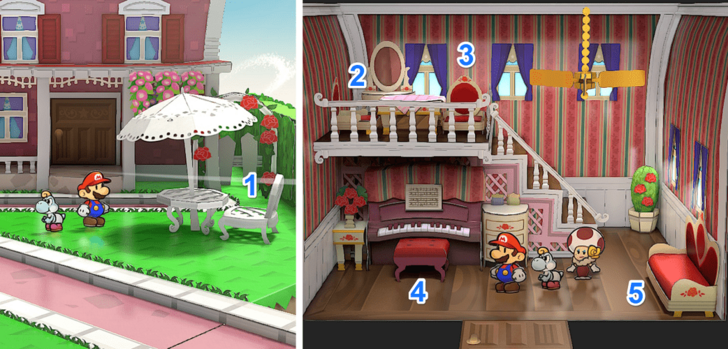 Paper Mario TTYD Switch Remake - Chairs in Toodles