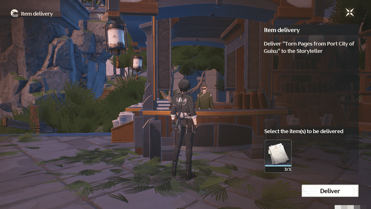 Wuthering Waves - Tales of Past and Present Port City of Guixu - Deliver Torn Pages to the Storyteller