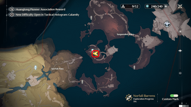 Wuthering Waves - Norfall Barrens Data Chip Locations - Southwest of Suspended Ruins Map Location