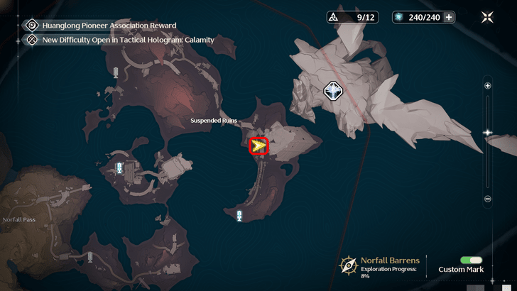 Wuthering Waves - Norfall Barrens Data Chip Locations - East of Suspended Ruins Map Location