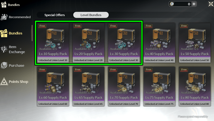 Wuthering Waves - Union Level Reward