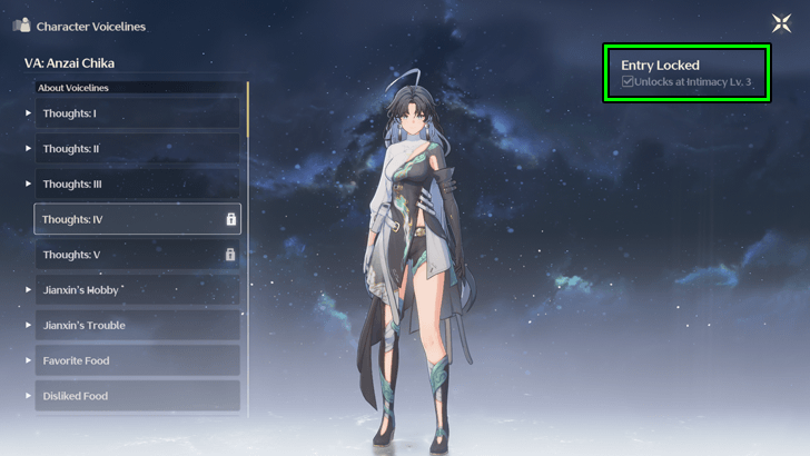 Wuthering Waves - Unlock Character Information Entries