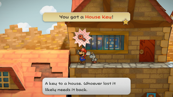 Paper Mario TTYD Switch Remake - Get the House Key in Front of Badge Shop