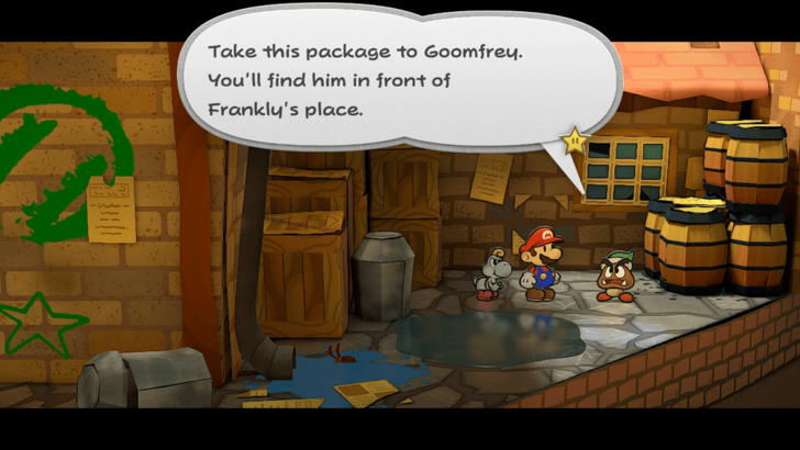 Paper Mario TTYD Switch Remake - Talk to McGoomba in the Back Alley