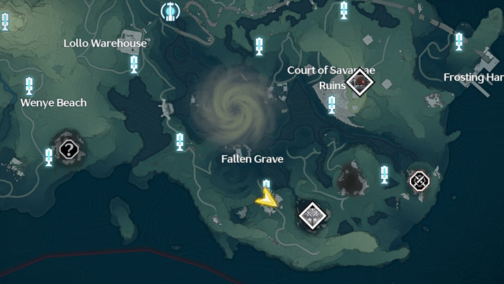Wuthering Waves - Beside Fallen Grave Waypoint