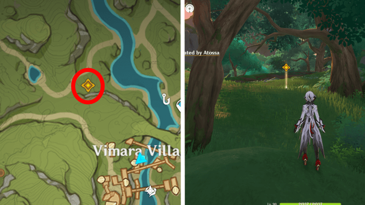 Genshin - Cold Case Commission - Go to the place indicated by Atossa