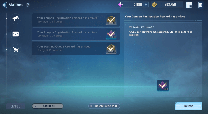 Solo Leveling Arise Reward Claimed