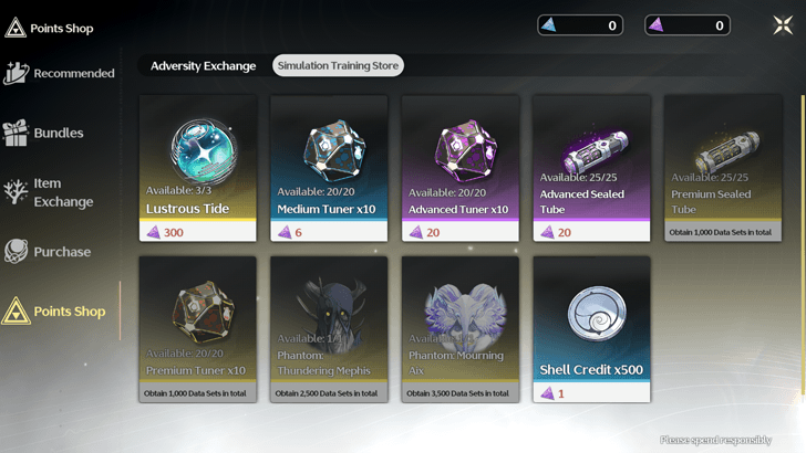 Wuthering Waves - Points Shop Exchange