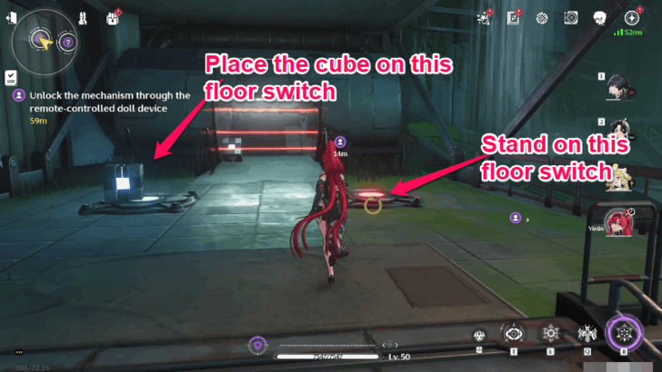 Wuthering Waves - Place the Cube on Leftmost Floor Switch and Stand on the Rightmost Floor Switch