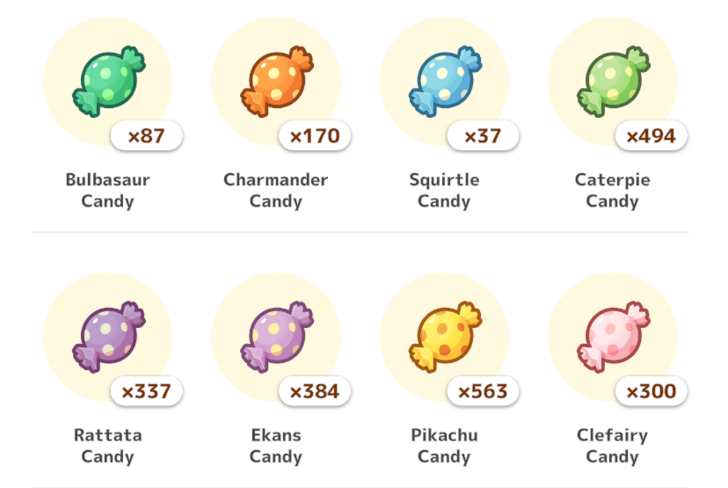 Pokemon Sleep - Pokemon Candies in Bag