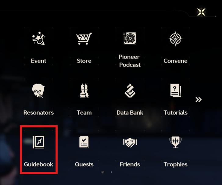 Wuthering Waves - Guidebook Terminal Menu Location