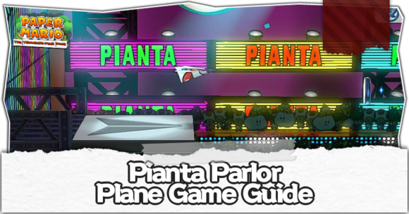 Paper Mario Thousand Year Door - Pianta Parlor Plane Game Guide Top Banner