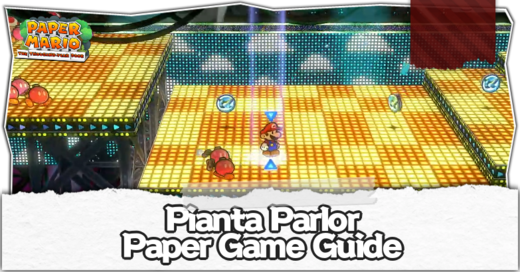 Paper Mario Thousand Year Door - Pianta Parlor Paper Game Guide Top Banner