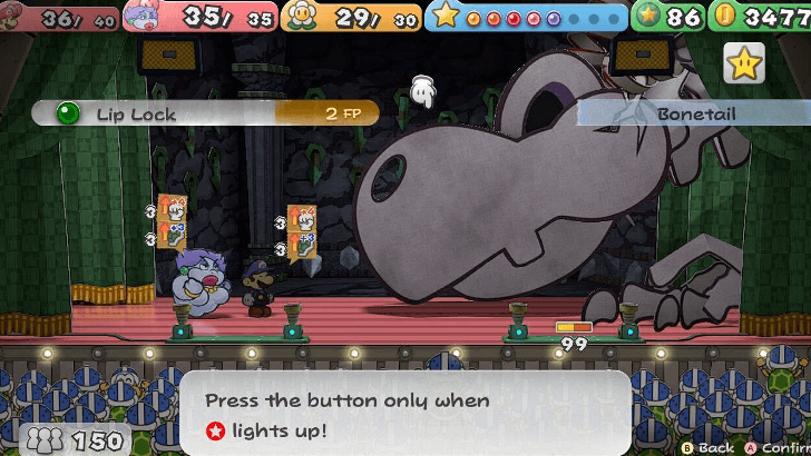 Paper Mario Thousand Year Door - Bonetail Lip Lock