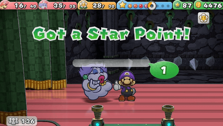 Paper Mario Thousand Year Door - Bonetail 1 Star Point