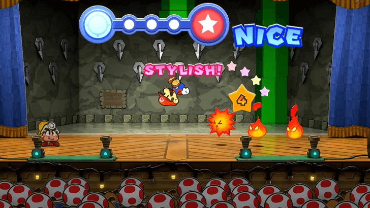 Paper Mario Thousand Year Door - Pit of 100 Trials Stylish Moves