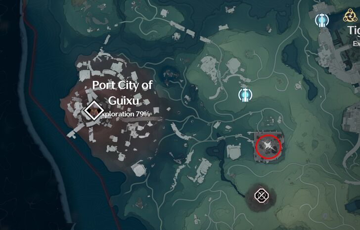 Wuthering Waves - Port City of Guixu Tacet Field General Location