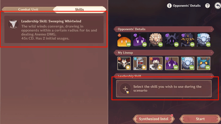 Genshin - Choose the Best Leadership Skill