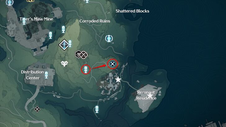 Wuthering Waves - Forgery Challenge Eroded Ruins Location