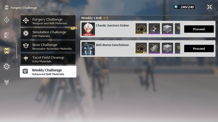 Wuthering Waves - Weekly Challenge Tab