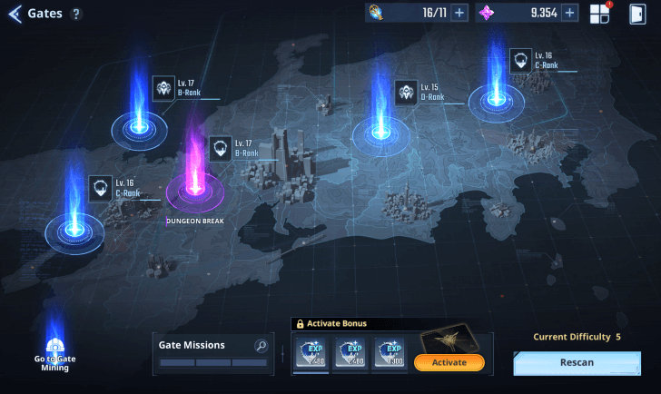 Solo Leveling Arise Gate Map