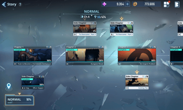 Solo Leveling Arise Story mode menu