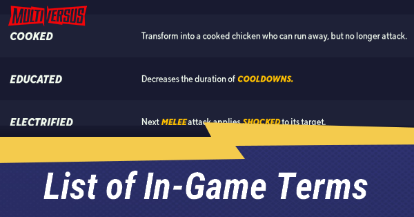 MultiVersus - List of In-Game Terms/Effects
