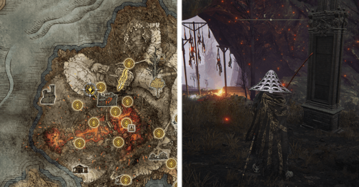 Elden Ring - Mt. Gelmir Map Fragment Location