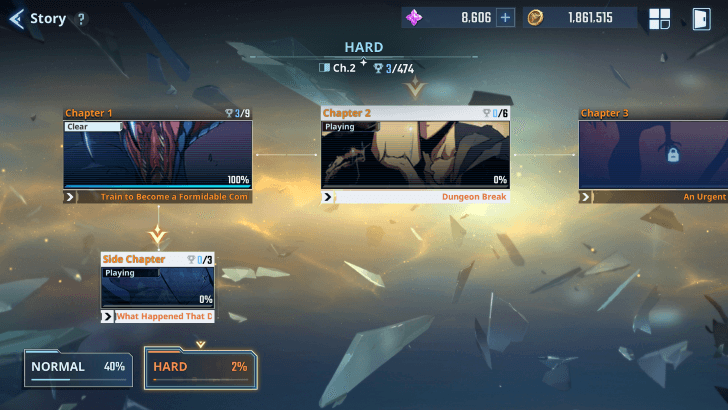 Solo Leveling Arise Hard Mode menu