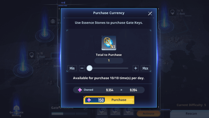 Solo Leveling Arise Gate Keys