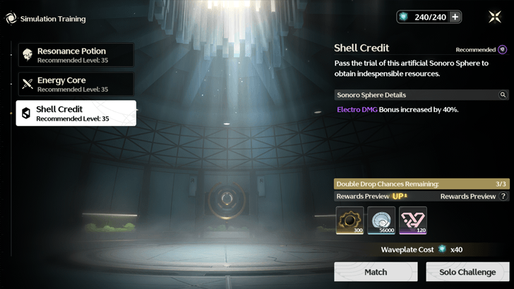 Wuthering Waves - Simulation Training